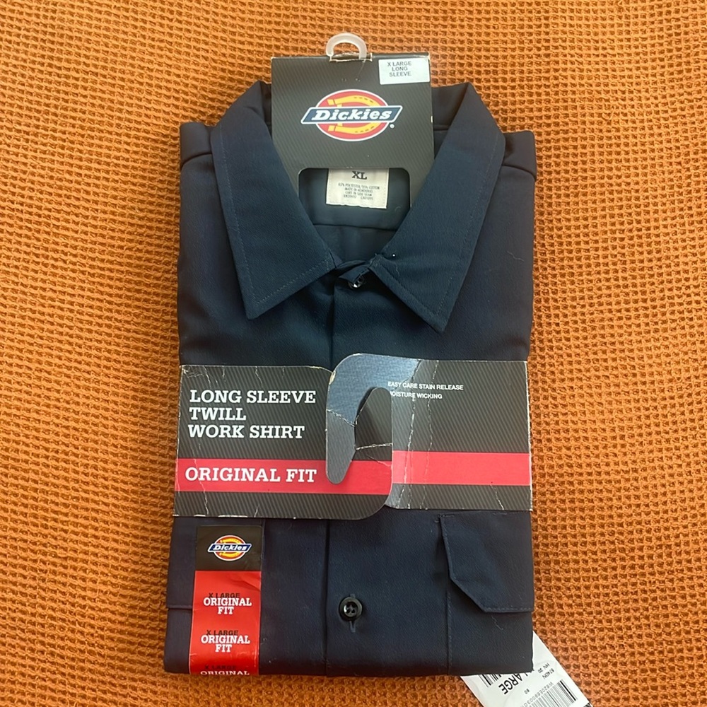 Dickies long sleeve, twill, work shirt.